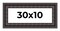 30x10 3.5" Wide Ornate Black Picture Frame - UV Acrylic, Foam Board Backing, Hanging Hardware